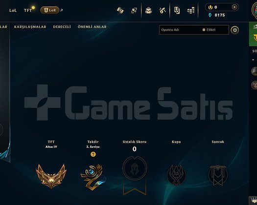 TR TFT GOLD 4 FRESH ELO HESAP