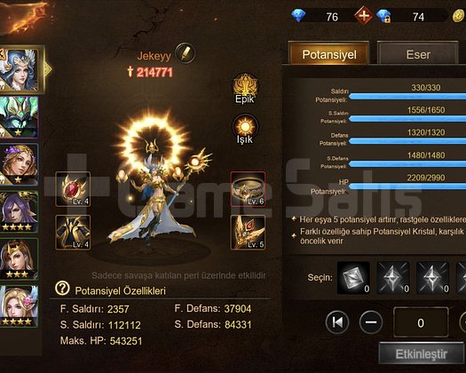80 LVL 2.050M TEMİZ MAGE DİP FİYATTAN SATIŞTA!