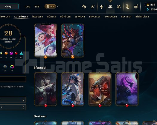 TR - GOLD4 - 28 SKIN - ADC HESABI - MAIL DEVIRLI