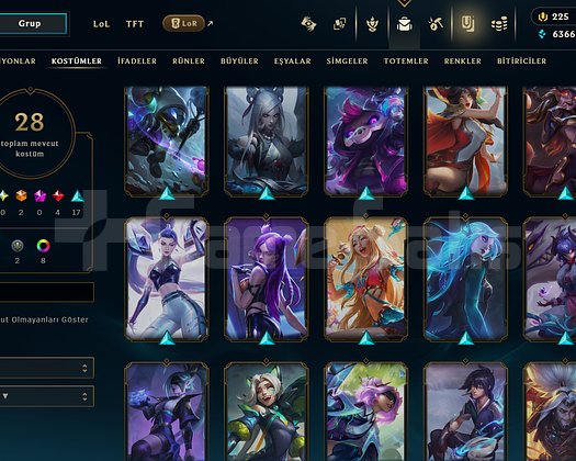 TR - GOLD4 - 28 SKIN - ADC HESABI - MAIL DEVIRLI