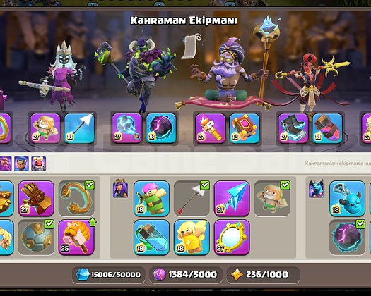 MAX HESAP MAX EKİPMAN SADECE YENİ GUNCELER VAR