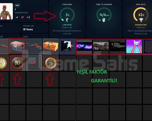 3 MADALYA - TEMİZ - PREMİER HESAP - SON FİYAT!