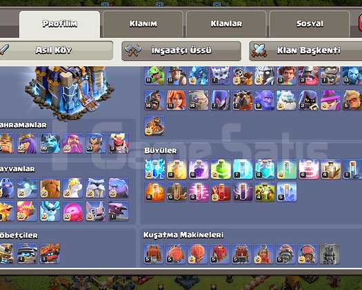 263 SEVİYE CLASH OF CLANS HESABI