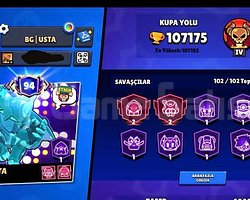107K+102 Savaşçı+94 prestij+400 skin+Güneş şöhreti