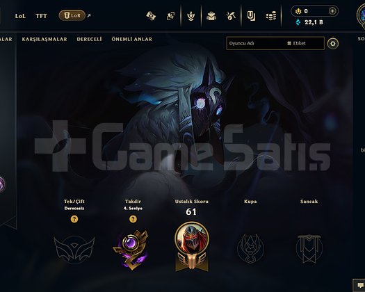 30 LVL BOL KOSTÜMLÜ UNRANKED HESAP HANDMADE!