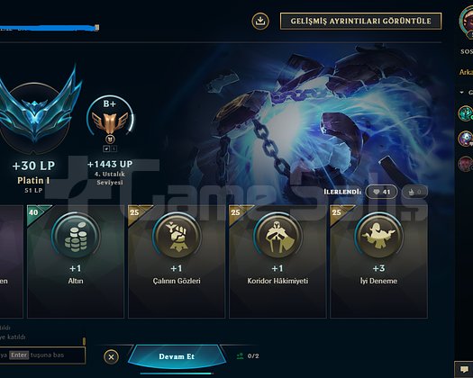 EUW / EMERALD 4 / +30 - 10 LP/AZ OYUN YÜKSEK MMR