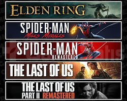 Elden + Miles + Spider 1 + TLOU1 + TLOU2