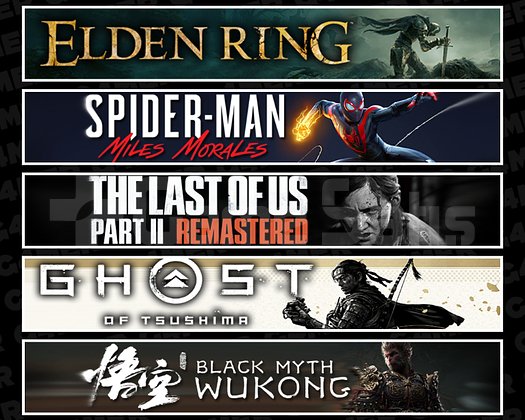Elden + Miles + TLOU2 + Tsushima + Wukong