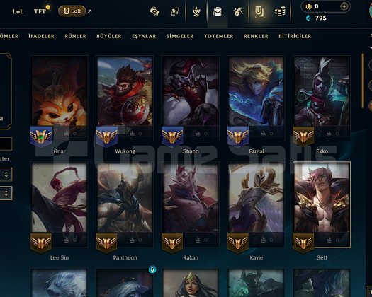 EUW 61LVL UNRANKED HESAP KOSTUMLER GORSELDE