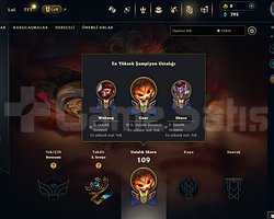 EUW 61LVL UNRANKED HESAP KOSTUMLER GORSELDE