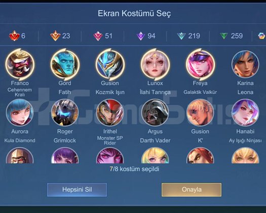 küresel hesap dopdolu 6 legend +++