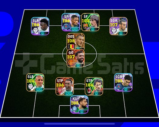 109 hazard 107 fernandes 108 bale ve daha nicesi