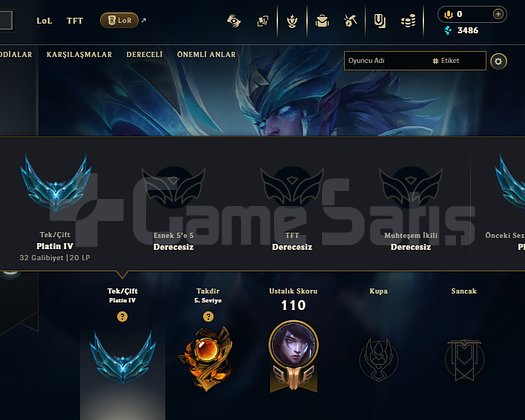 EUW PLAT 4 16 KOSTÜMLÜ HESAP