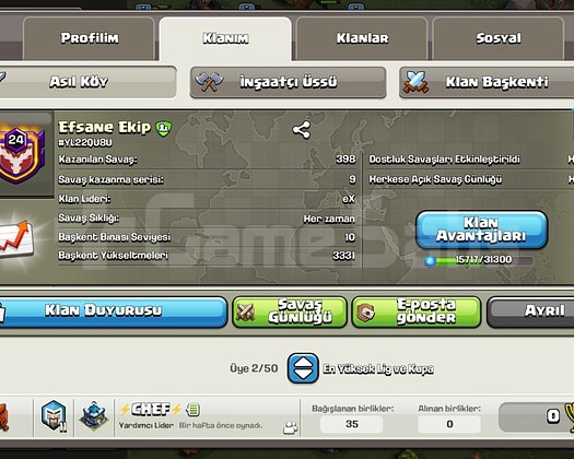 EFSANE EKİP TÜRKÇE İSİMLİ 24 LEVEL