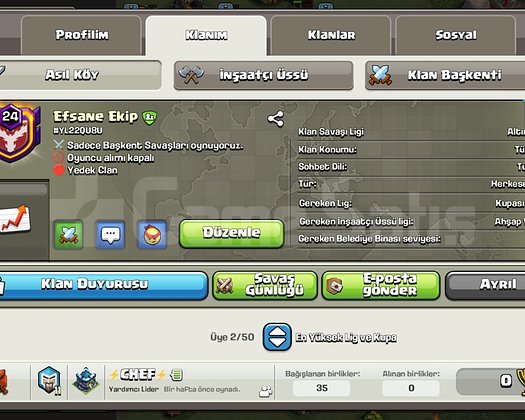 EFSANE EKİP TÜRKÇE İSİMLİ 24 LEVEL