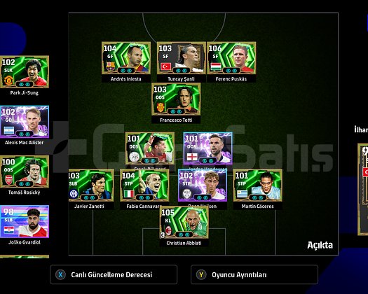 BOMBACI PUSKAS ,TOTTİ,İNİESTA SAĞLAM STEAM HESAP