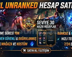 LOL UNRANKED 30LVL HESAP