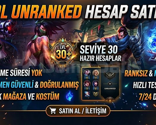 LOL UNRANKED 30LVL HESAP