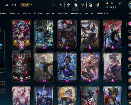 Arcane Jinxli Bol Skinli Master bitirmiş hesap