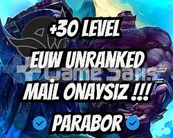 EUW + UNRANKED + MAİL ONAYSIZ + HESAPLAR!