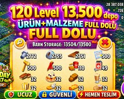 120 LEVEL 13.500 DEPO FULL MALZEME DOLU HESAP