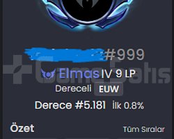 EUW TFT Diamond IV Fresh Hesap