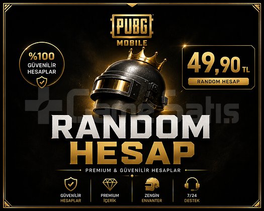 49,90 TL -   Değerinde PUBG Mobile Random Hesap