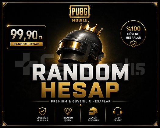 99,90 TL -   Değerinde PUBG Mobile Random Hesap