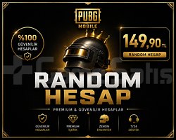 149,90 TL -   Değerinde PUBG Mobile Random Hesap