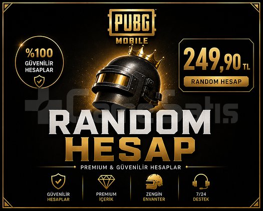 249,90 TL -   Değerinde PUBG Mobile Random Hesap