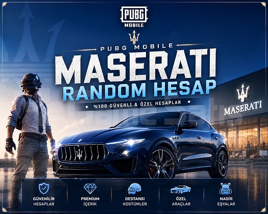MASARATİ PUBG Mobile Random Hesap