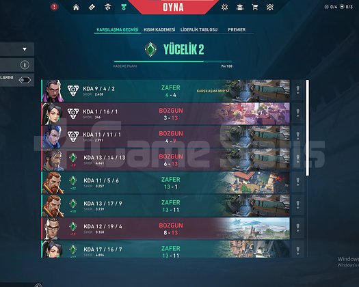 UYGUN FİYATLI DOLU VALO HESABI MMR YÜKSEK YÜCE 2