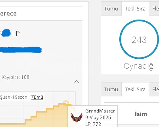 Euw Master +500 LP Hesap Ilk Mailli GM Peak