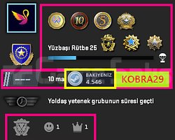 FACEİT+40K OYUN+8 MADALYA 536 WİN 1557 SAAT SEÇKİN