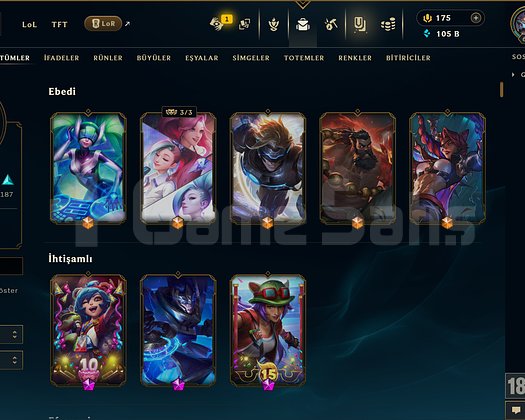 475 KOSTÜM 105K ÖZ 601 LVL EFSANE DOLU MAİL HESAP