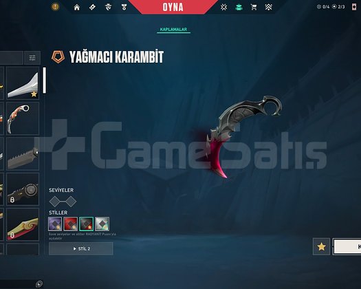 +45K ENV. 105 SKİN 7 BIÇAK YAĞMACI KARAMBİT İYON