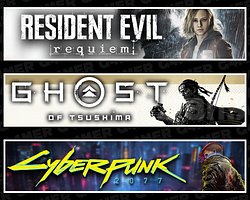 Resident Evil Requiem + Tsushima + Cyberpunk 2077