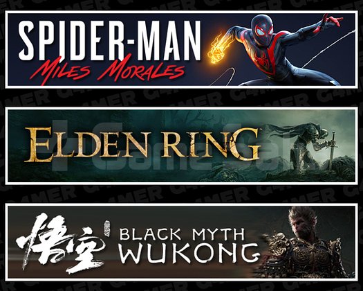 Spider Man Miles + Elden Ring + Black Myth Wukong
