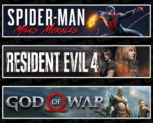 Spider Man Miles + Resident Evil 4 + God Of War