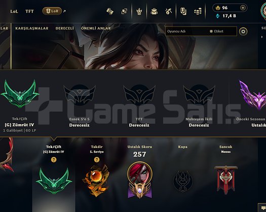 soloq ve tft master bitirilmiş hesap  yüksek mmr