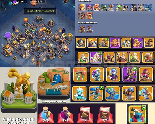 MAX HERO+MAX EKİPMAN DOPDOLU TH18 SAĞLAM HESAP !!