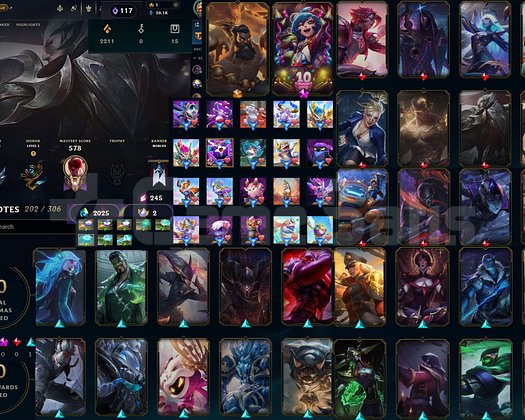 181 SKIN 8 YILLIK 225LVL UNRANKED HESAP+MAİL