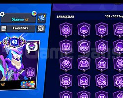 71K BRAWL STARS HESAP 102 KARAKTET