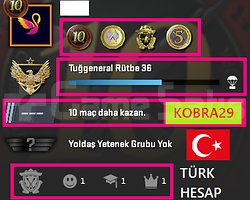 TR HESAP+18K OYUN+FACEİT+4 MADALYA 83 WİN 307 SAAT