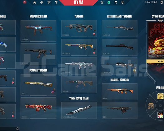 VALORANT FULL HESAP BANDIT+ARES YOK SADECE