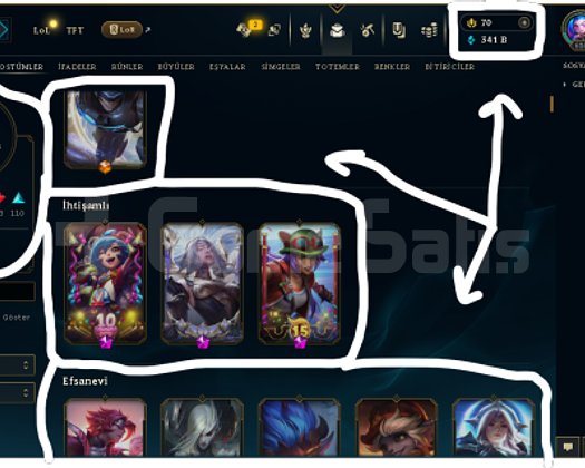 624 LEVEL / 222 SKİN / FUL HERO +MAİL +14K SATIŞ