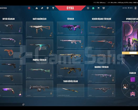 VALORANT 85K+ VP skin li Hesap