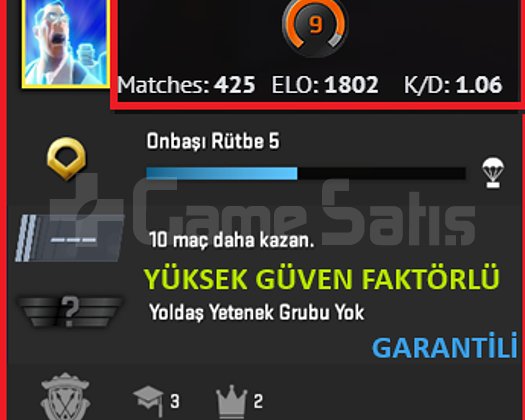FACEİT 9 LEVEL | PRIME | 623 SAAT