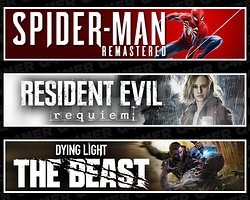 Spider Man RE + Resident Evil Requiem + The Beast