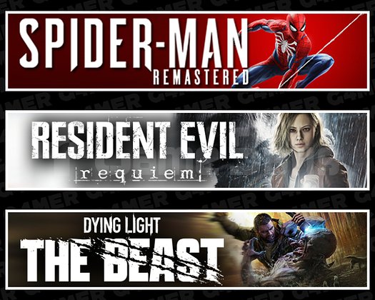 Spider Man RE + Resident Evil Requiem + The Beast